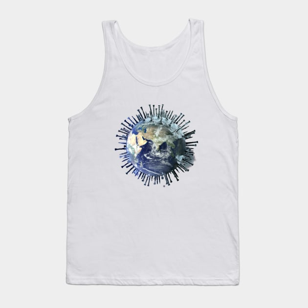 Corona Virus Tank Top by FifthBaseShirts